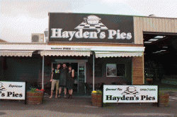 Hayden's Pies Ulladulla Menu