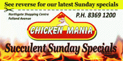 Chicken Mania Northgate Menu
