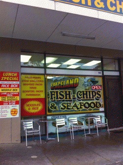 Spaceland Fish Chips & Seafood Salisbury Menu