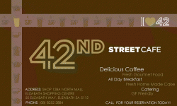 42nd Street Cafe Elizabeth Menu