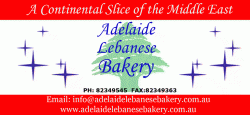 Adelaide Lebanese Bakery Thebarton Menu