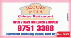 Jade Cafe Restaurant Busselton Menu