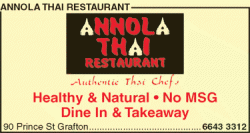 Annola Thai Restaurant Yamba Menu
