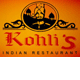 Kohli's Indian Restaurant Nowra Menu