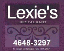 Lexie's Restaurant Narellan Menu