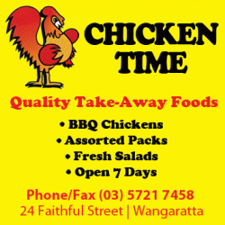 Chicken Time Wangaratta Menu
