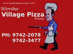 Village Pizza Pronto Werribee Menu