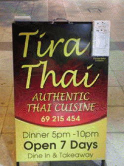 Tira Thai Restaurant Wagga Wagga Menu