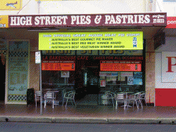 High Street Pies and Pastries Penrith Menu