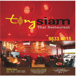 Tong Siam Restaurant St Marys Menu