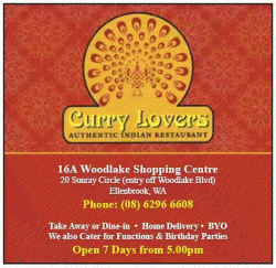 Curry Lovers Indian Restaurant Ellenbrook Menu