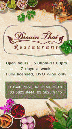 Drouin Thai Restaurant Drouin Menu
